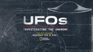 A promotional image for "UFOs: Investigating the Unknown."