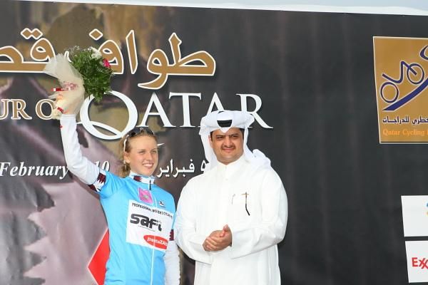 The young rider competition is also led by race and points competition leader, Rasa Leleivyte (Safi-Pasta Zara).
