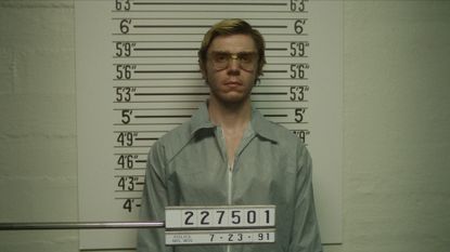 Monster Netflix series with Evan Peters starring as Jeffrey Dahmer in a mug shot