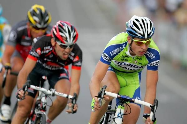 Peter Sagan (Liquigas) on front of the break.