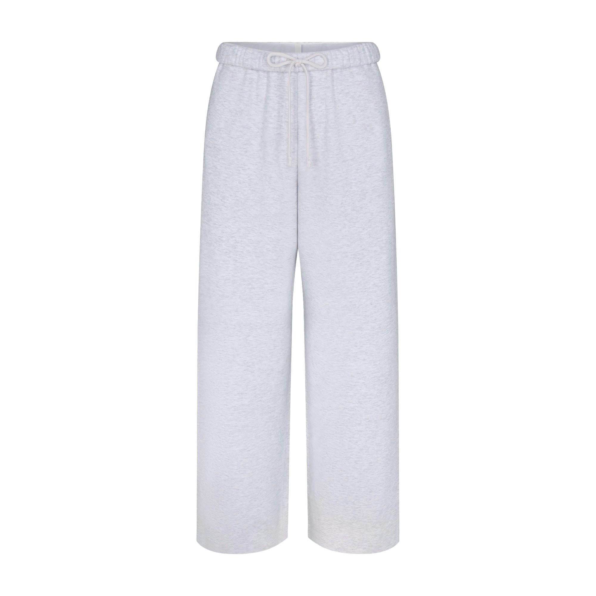 Cotton Fleece Classic Straight Leg Pant | Light Heather Grey | Xxs