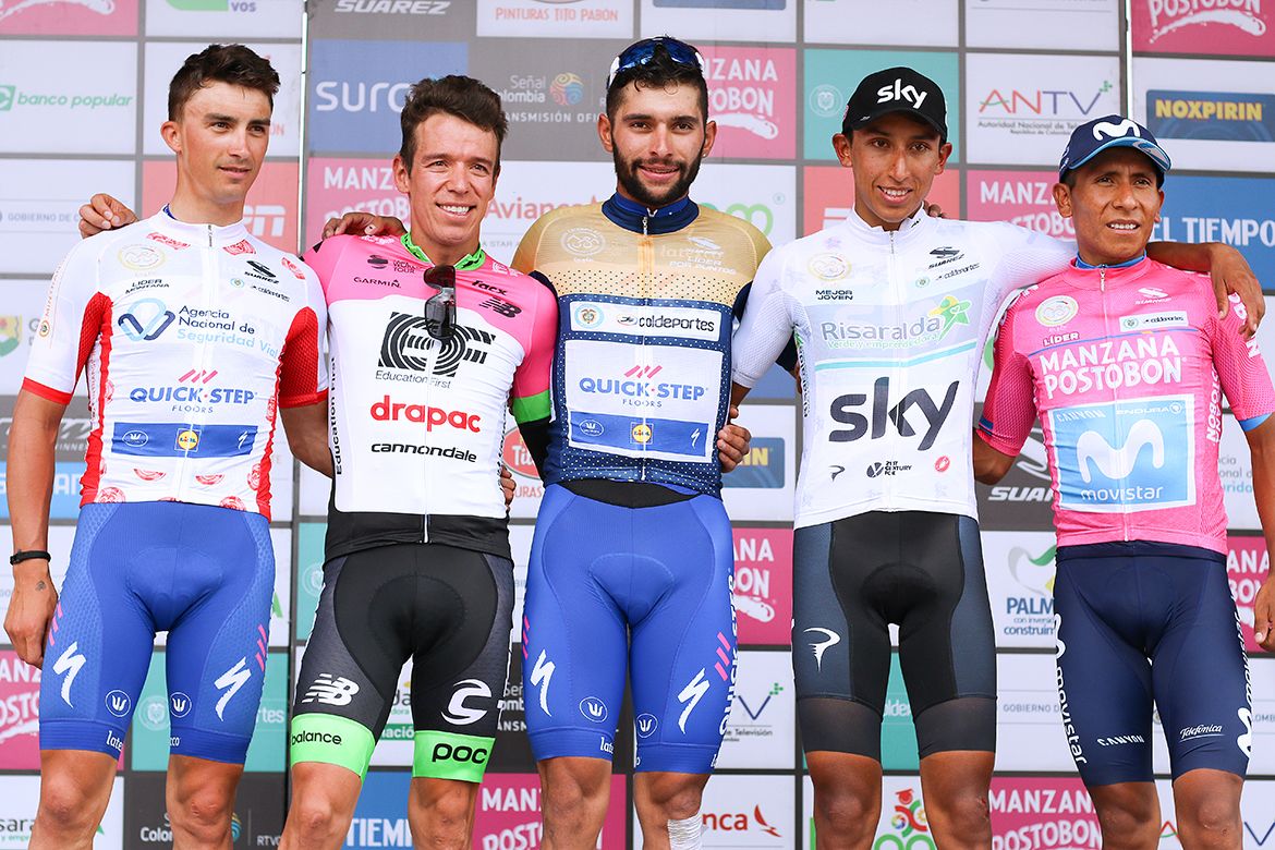 The jersey holders after stage 5