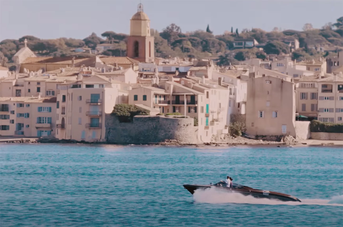 French Riviera still from Brad Pitt gin video