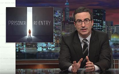 John Oliver talks about how hard it is to leave prison