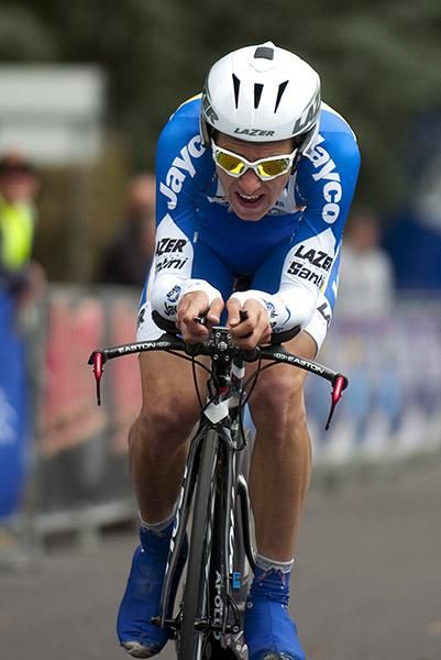 Eric Sheppard in action during the men's under 23 time trial.