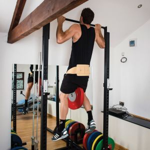 Weighted wide-grip pull-up