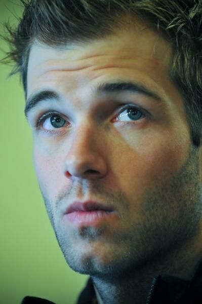 Niels Albert at the Belgian team's pre-race press conference.