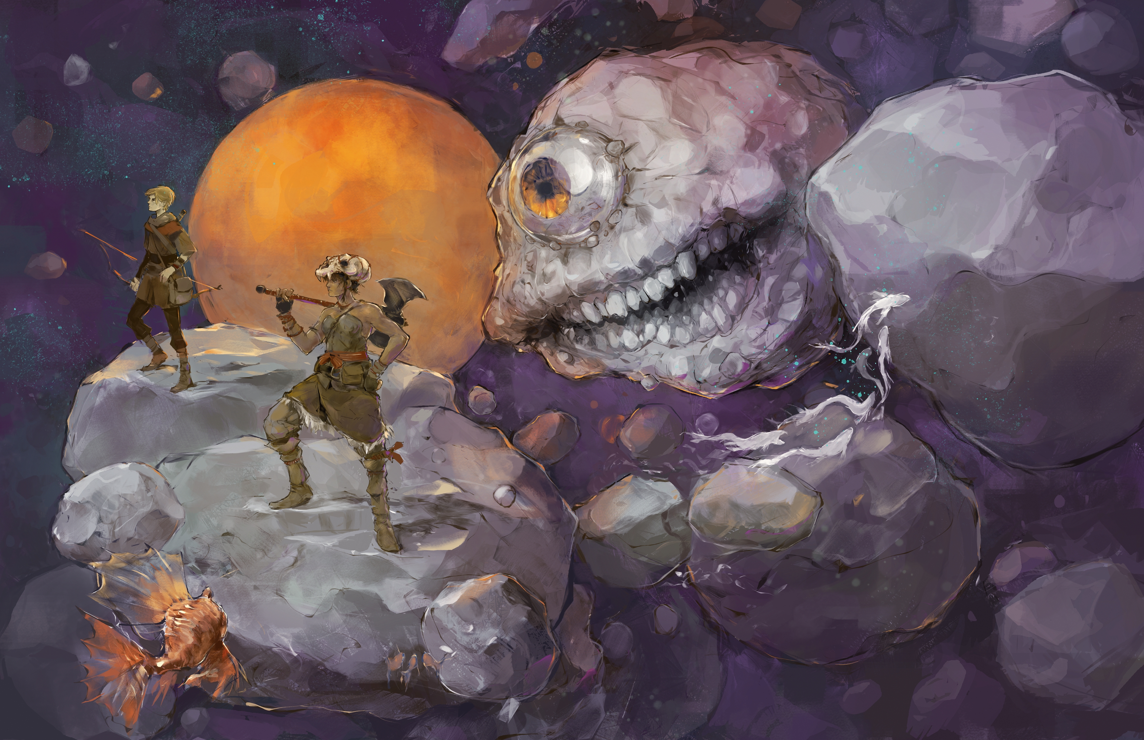 A living asteroid sneaks up on adventurers