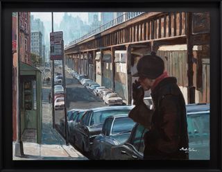 Bob Dylan art, East Harlem Elevated, 2020, Acrylic on canvas, an exhibition coinciding with Bob Dylan's 80th Birthday