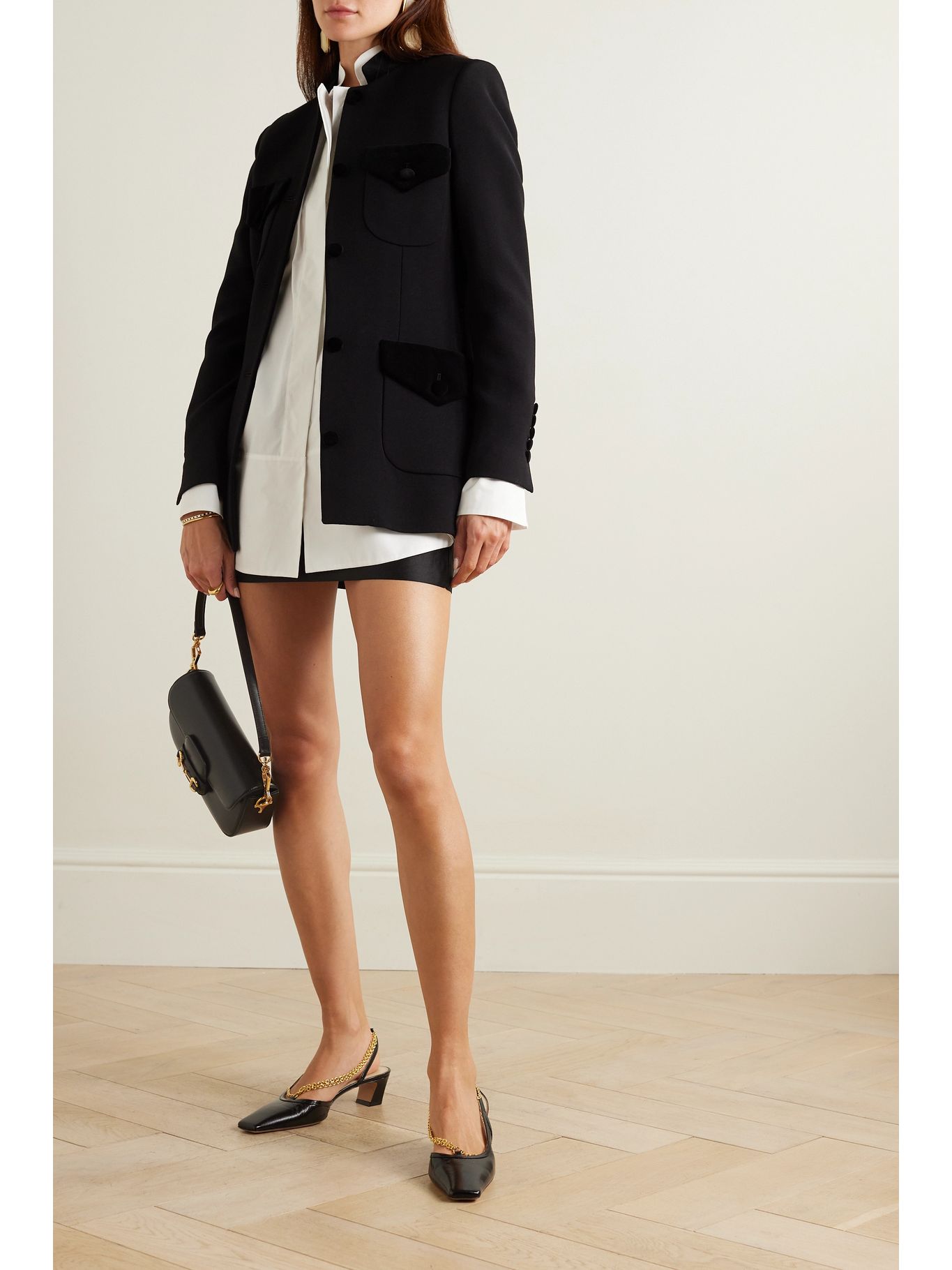 a model wearing a liberowe tailored jacket