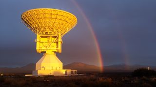 Rainbow Over Malargue Deep-Space Tracking Station