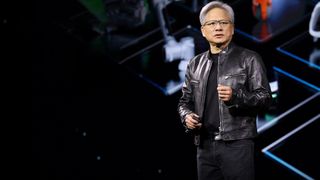 Nvidia CEO Jensen Huang giving a speech