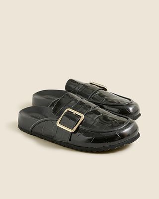 Marlow Clogs in Croc-Embossed Italian Leather