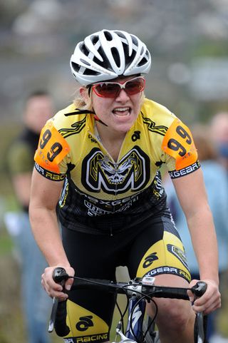 Anna Fischer, women's winner, National Hill-Climb Championship 2009