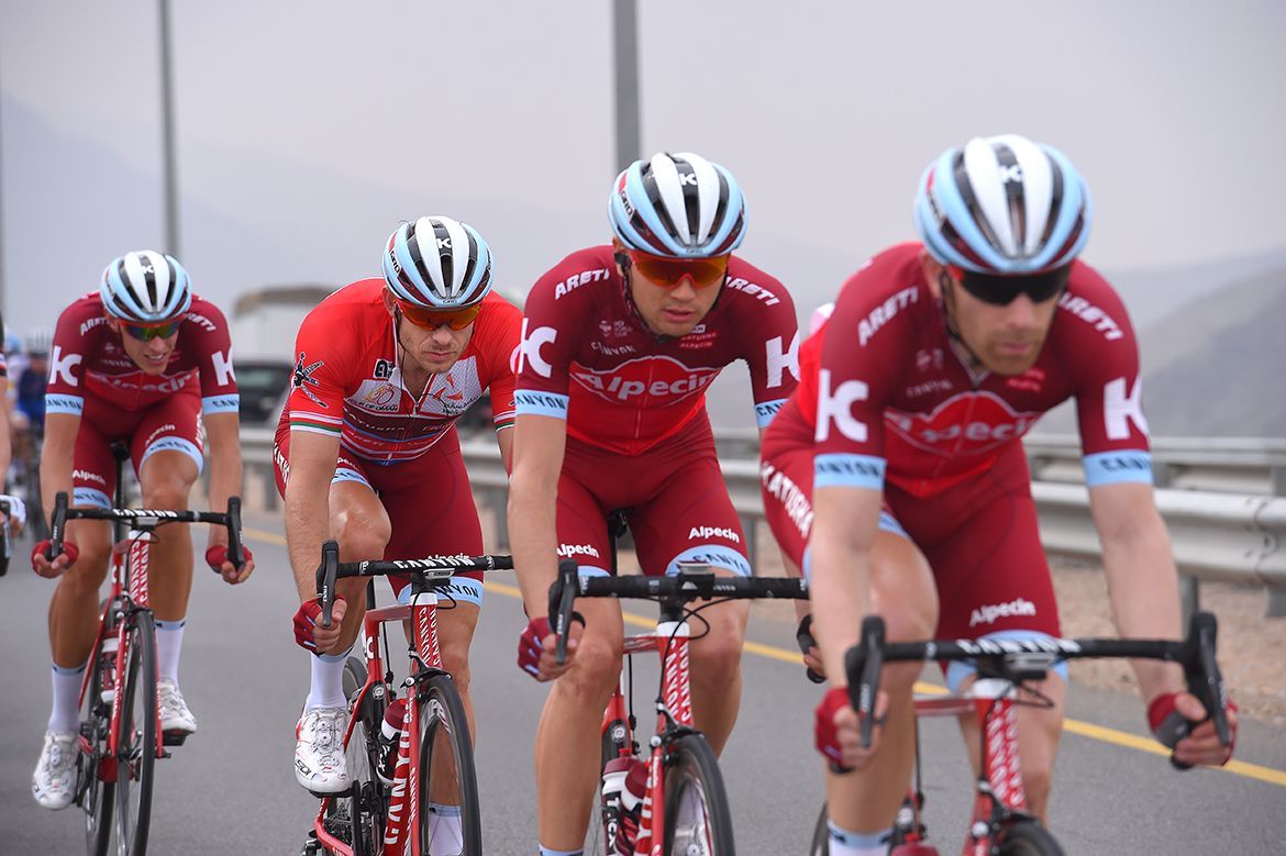 Katusha work for the race leader Alexander Kristoff