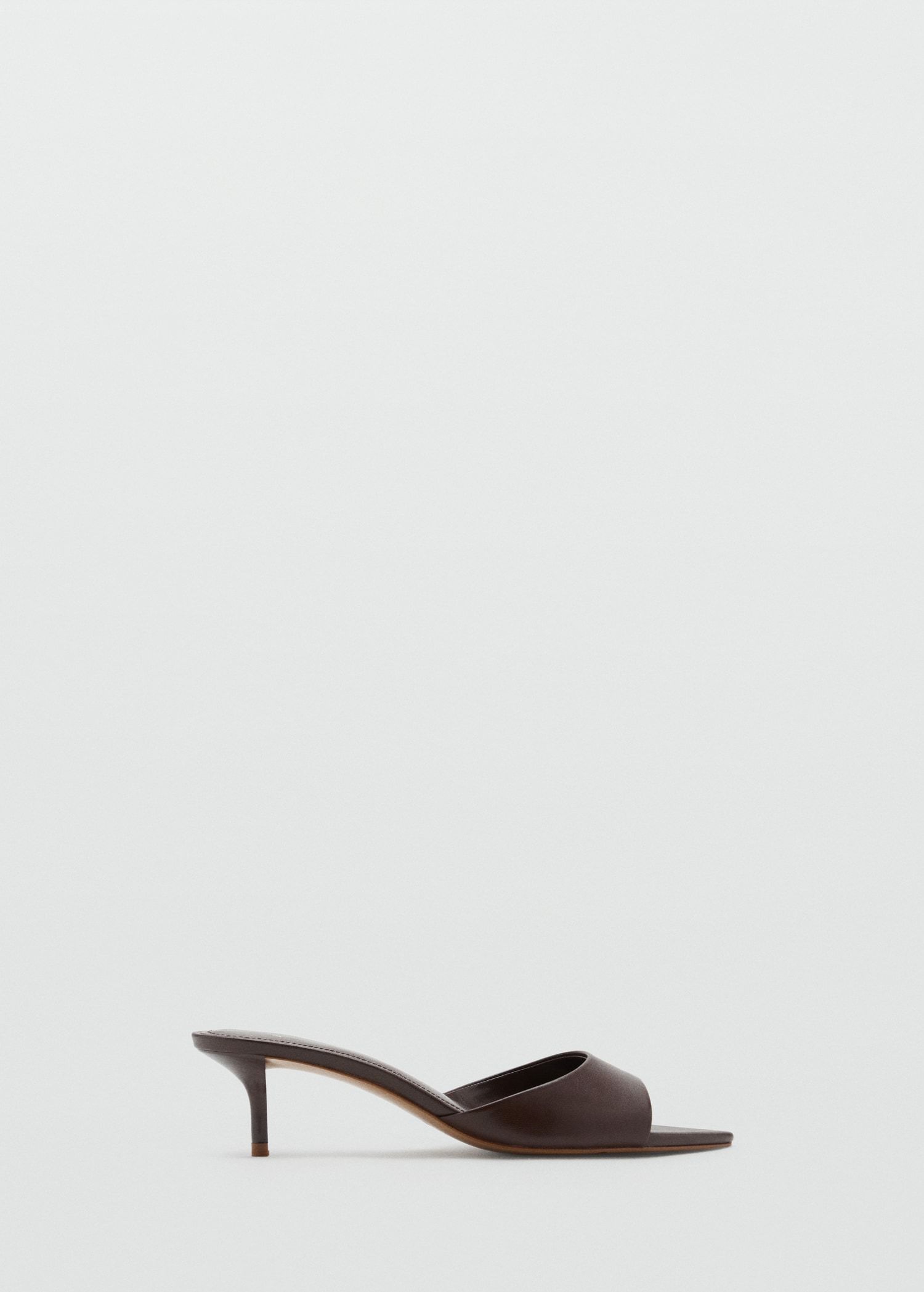 Kitten-Heel Leather Sandal - Women | Mango United Kingdom