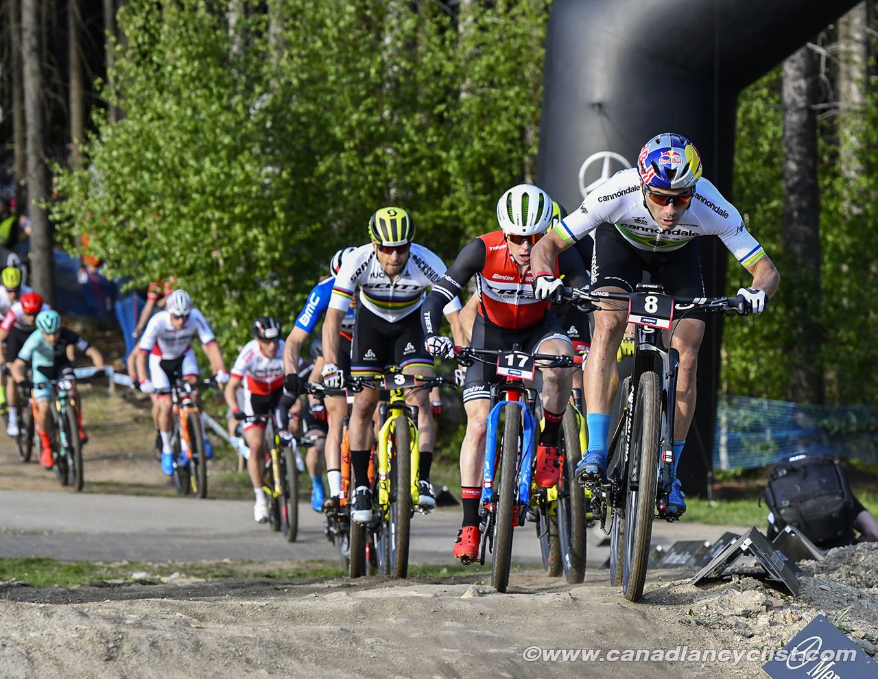 Henrique Avancini (Cannondale Factory Racing), Anton Cooper (Trek Factory), Nino Schurter (Scott-SRAM MTB Racing)