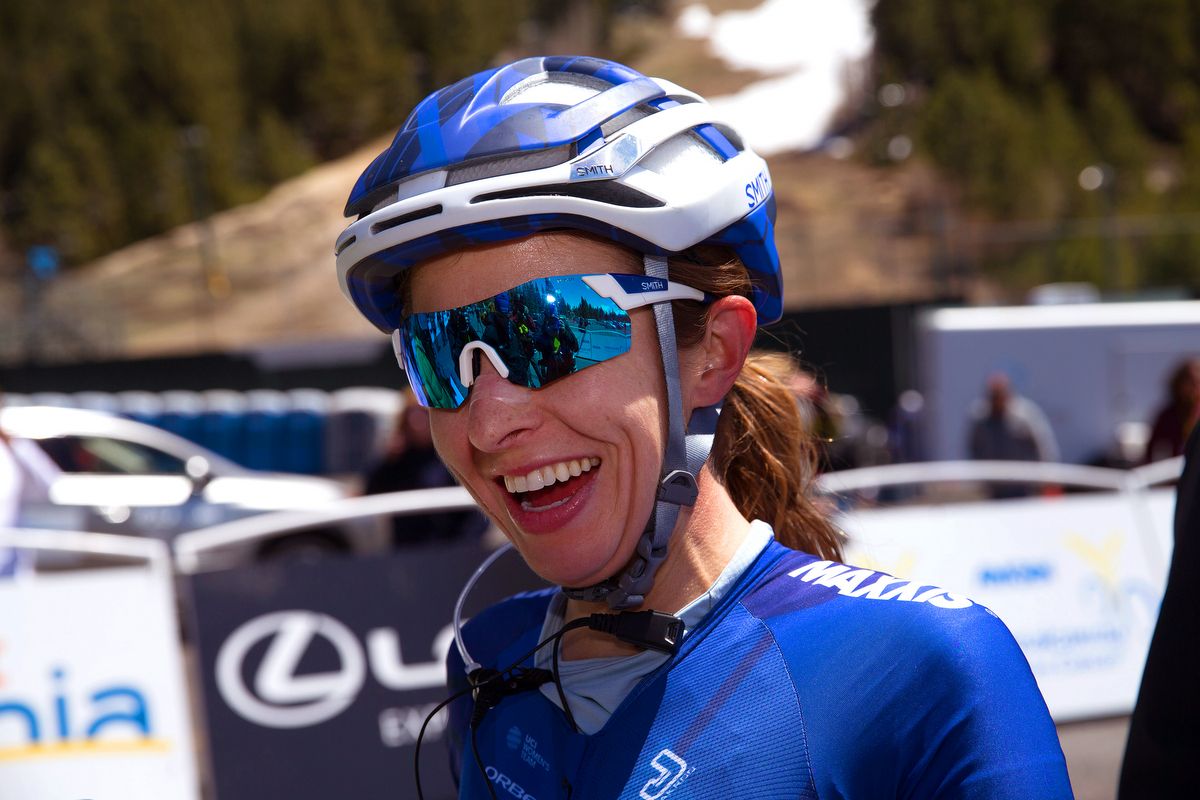Katie Hall couldn't stop smiling after her win