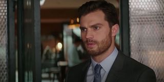 Jamie Dornan fifty shades freed scene in Ana's office at work