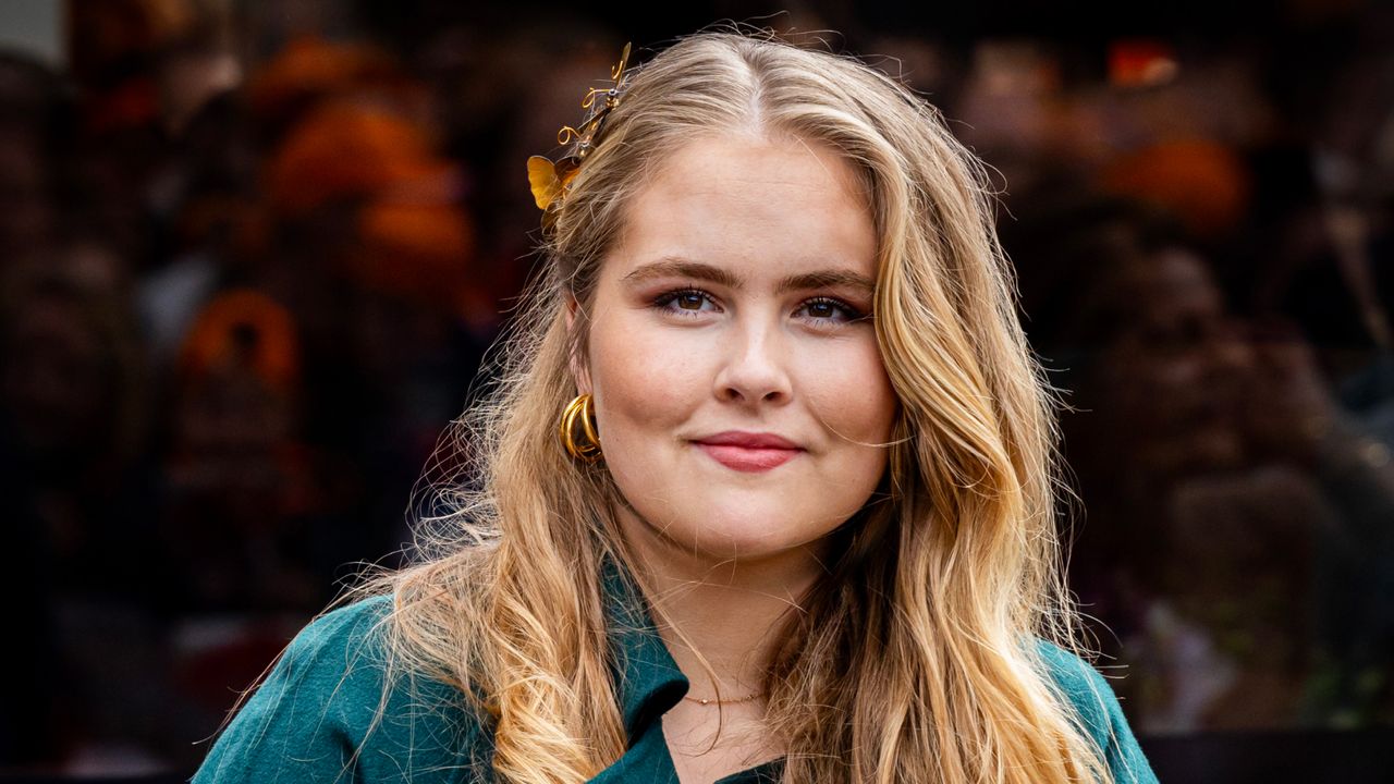  Princess Amalia of The Netherlands during King&#039;s Day on April 27, 2024 in Emmen, Netherlands.