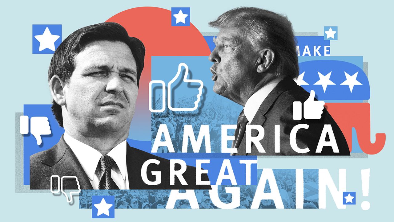 Ron DeSantis and Donald Trump