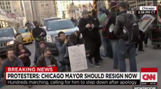 Protestors in downtown Chicago