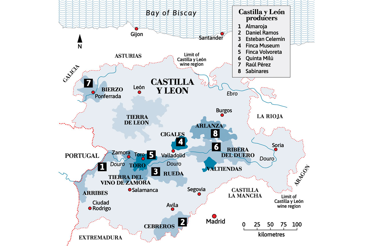 Map of Castilla y Le&amp;oacute;n