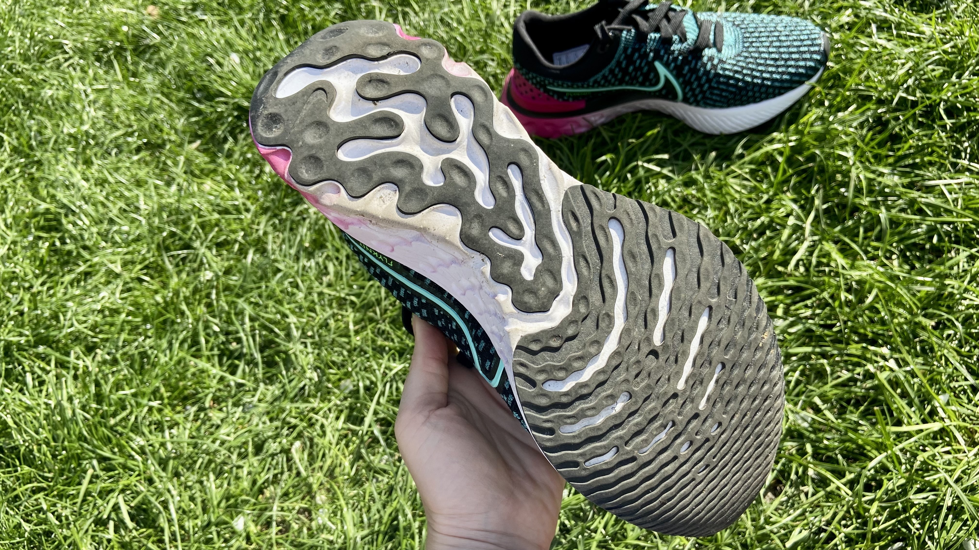 a photo of the outsole of the Nike React Infinity Flyknit 3