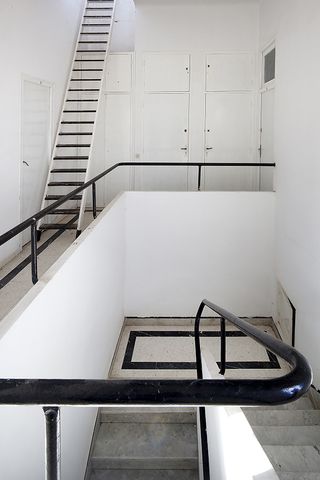 Villa Baizeau white staircase interior