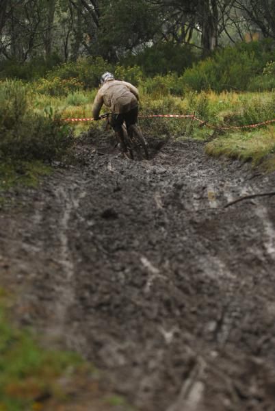 Michelle Crisp looked quick in the lower sections of the downhill