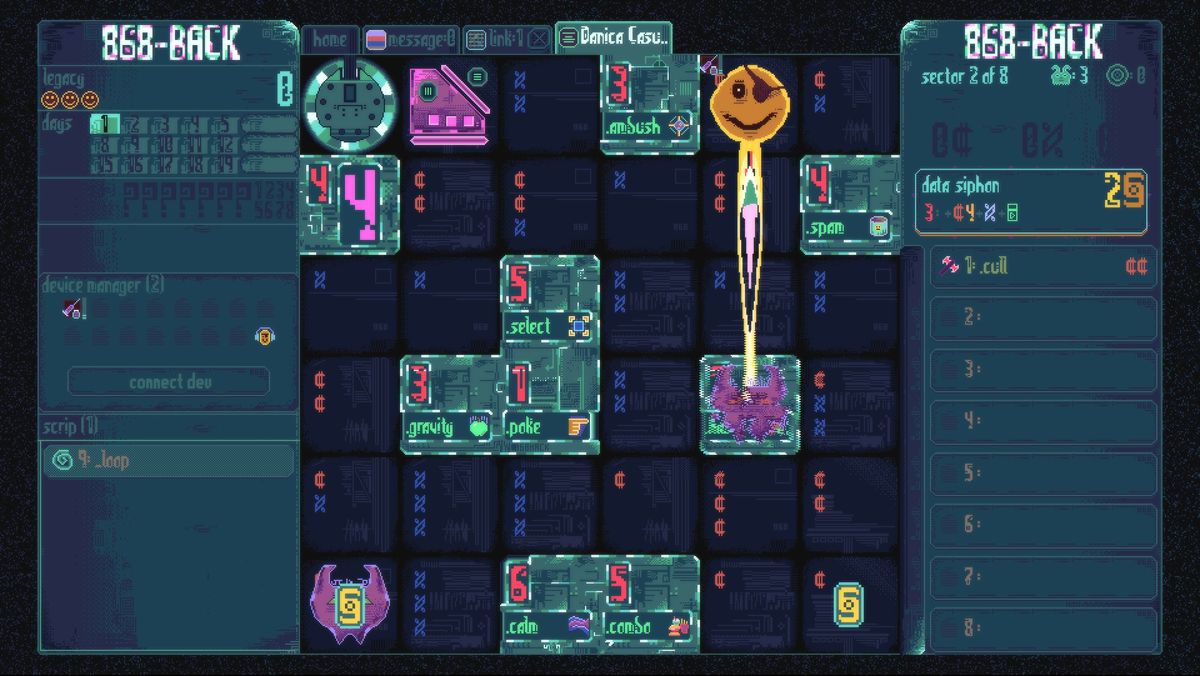 Roguelike hacking game 868-Back