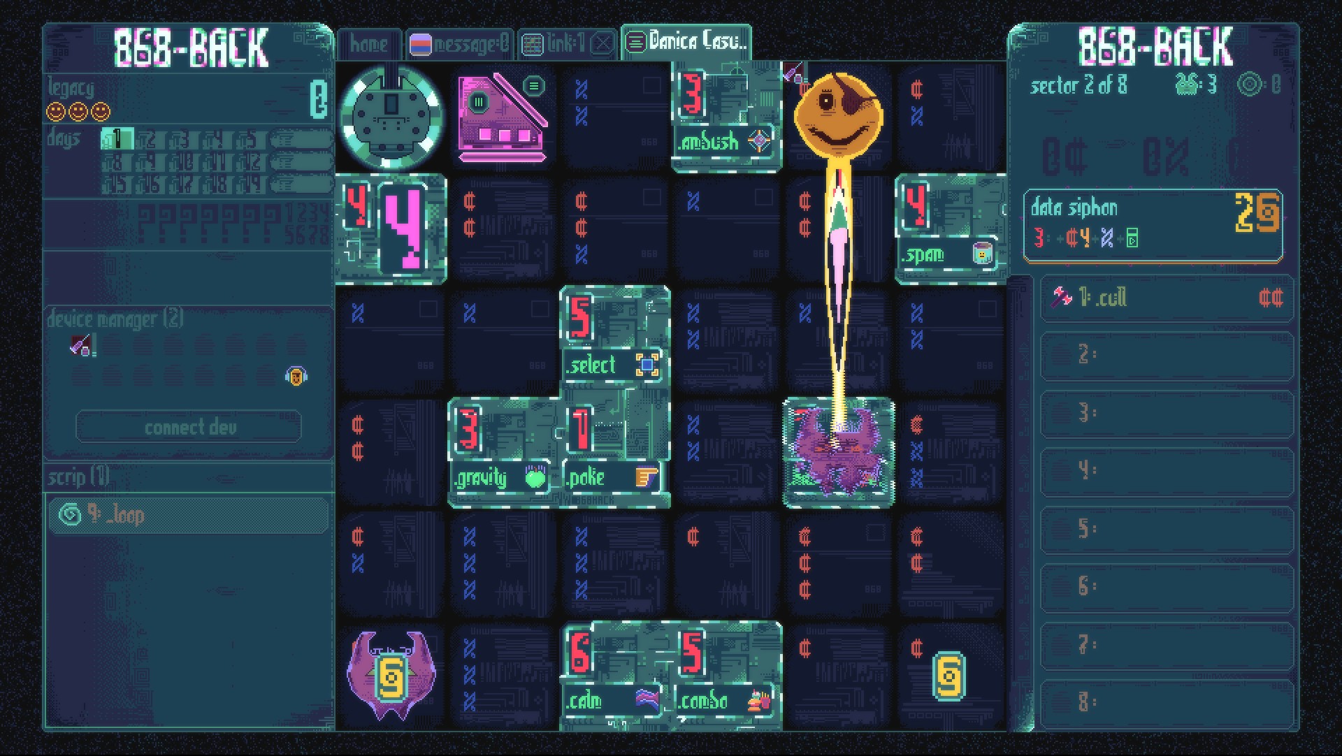 Roguelike hacking game 868-Back