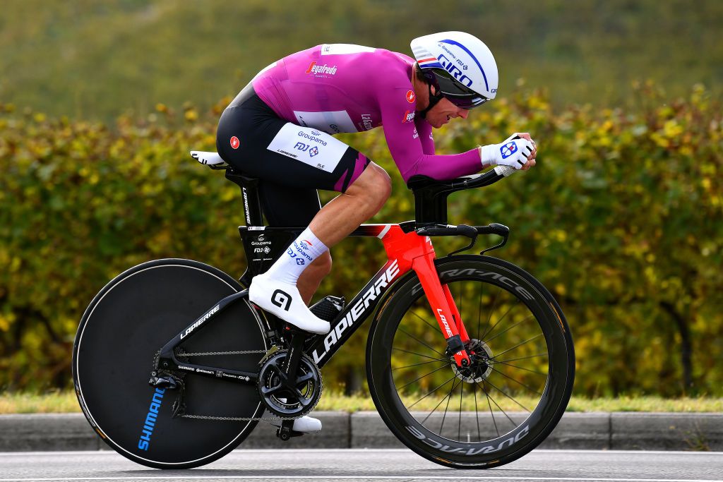 Arnaud Demare during the stage 14 time trial at the Giro d'Italia
