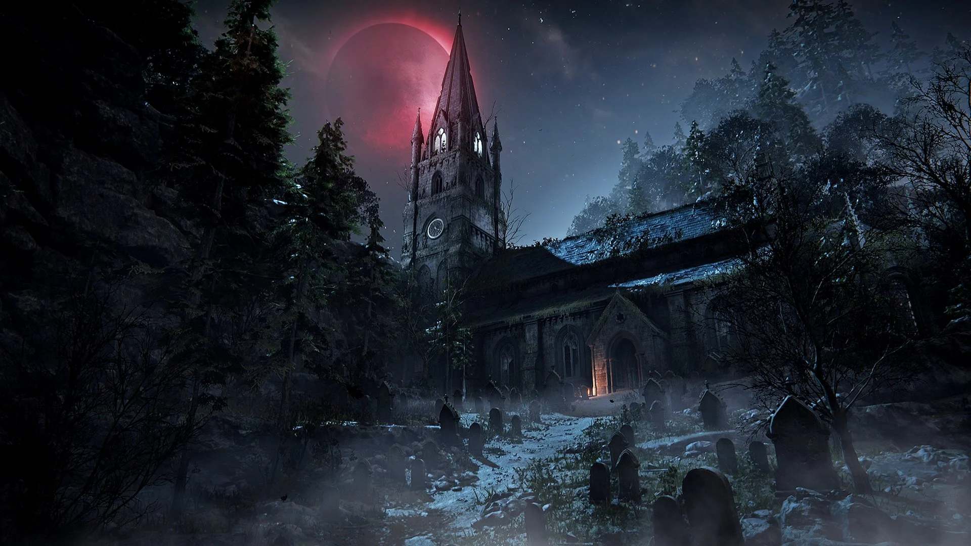 Screens of a Nintendo Switch 2 gothic horror game