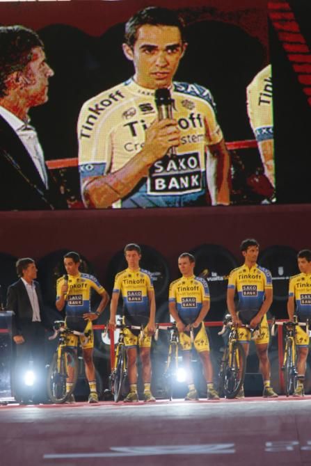 Alberto Contador and Tinkoff-Saxo at the team presentation