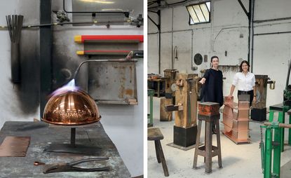 Copper kitchenware and studio