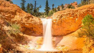 Waterfall from Mossy Cave in Bryce Canyon