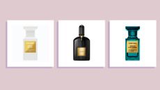 Collage of three of the best Tom Ford perfumes featured in this guide