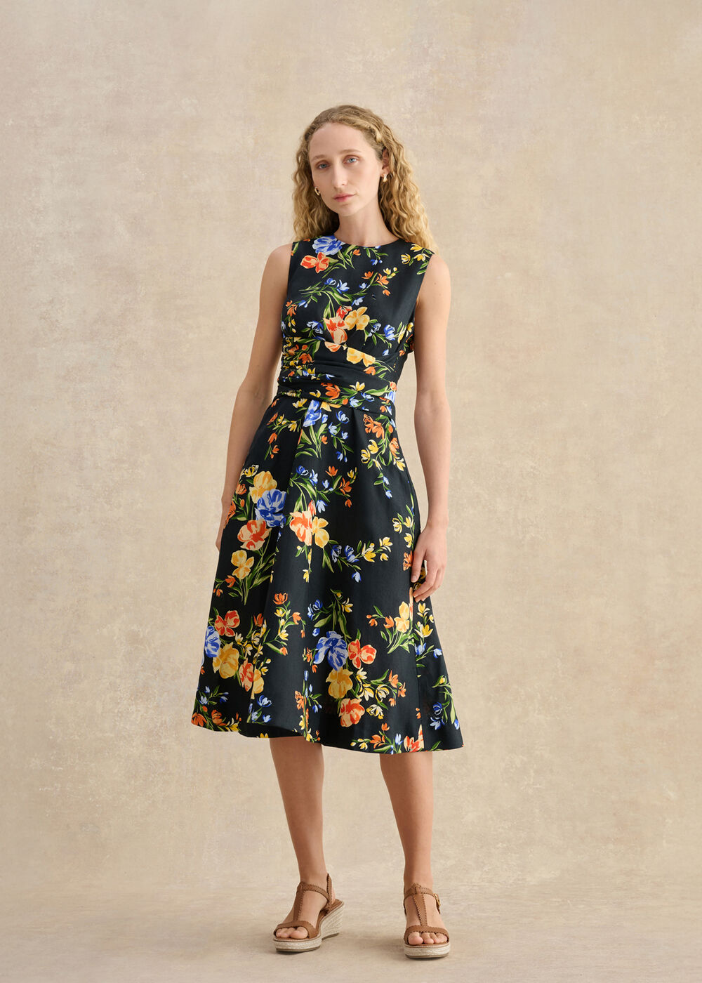 Petite Twitchill Linen Midi Dress