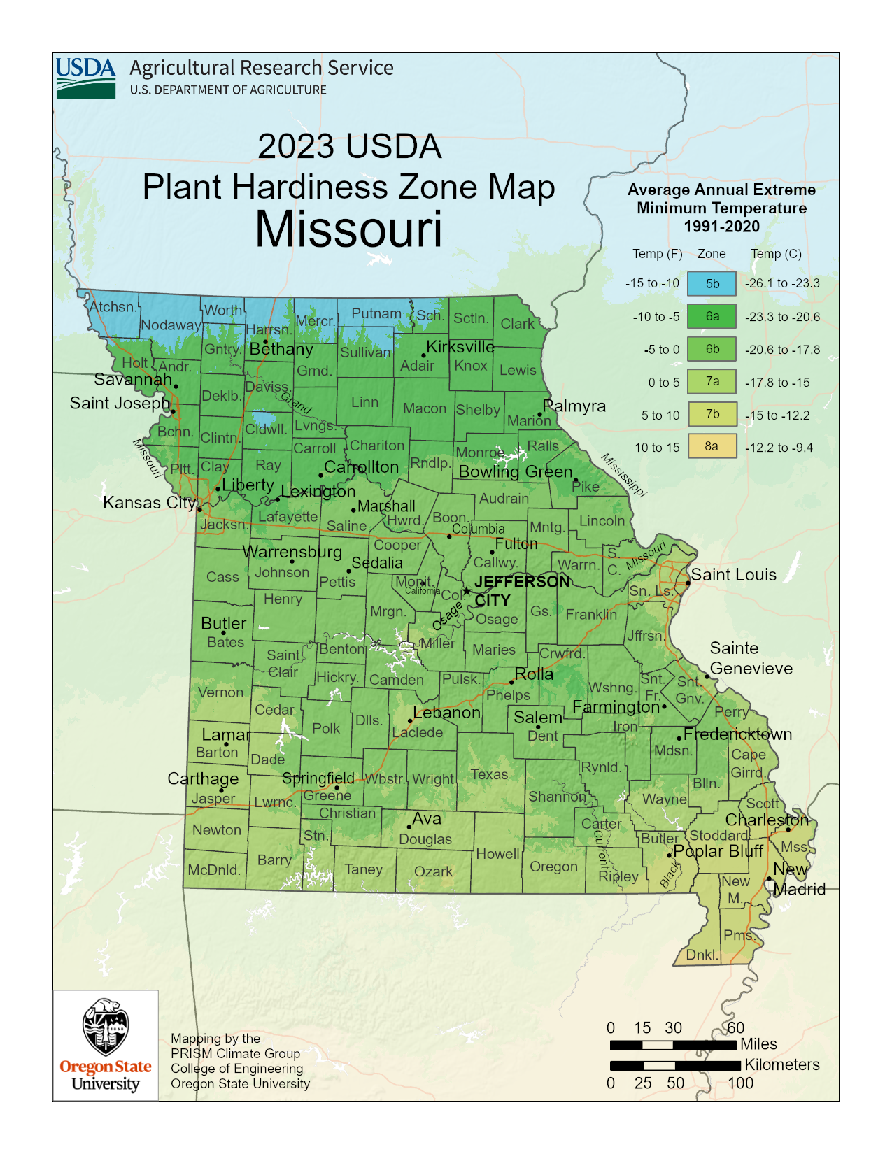 Map Of Missouri Planting Zones For Plants And Trees | Gardening Know How