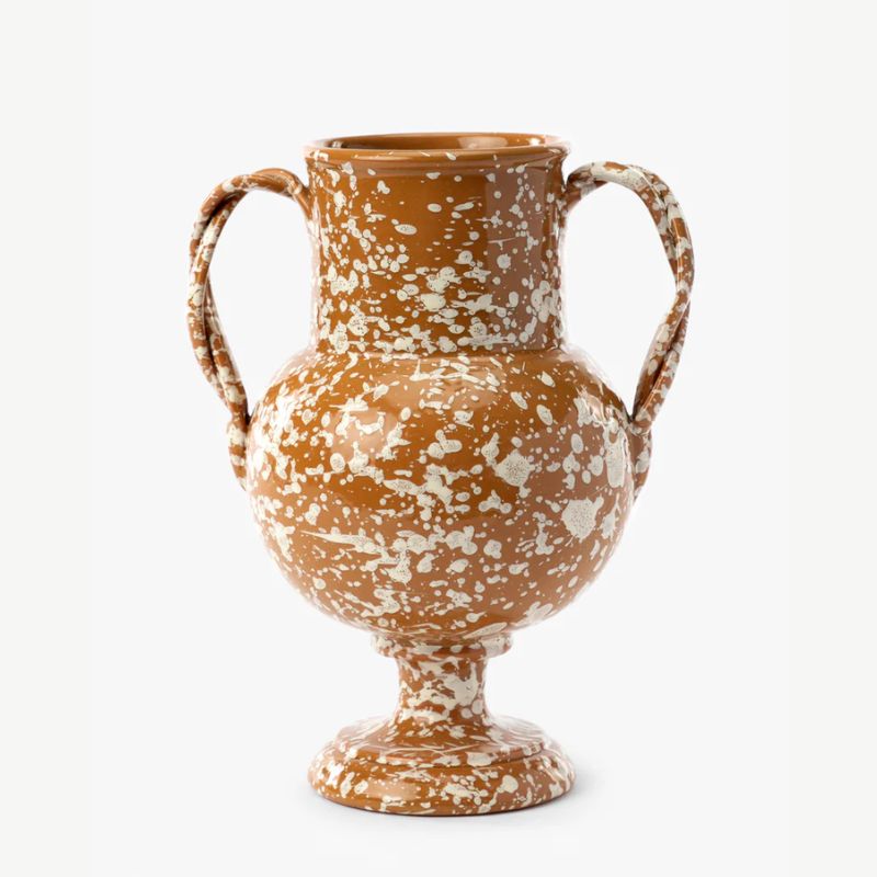 terracotta splatter vase