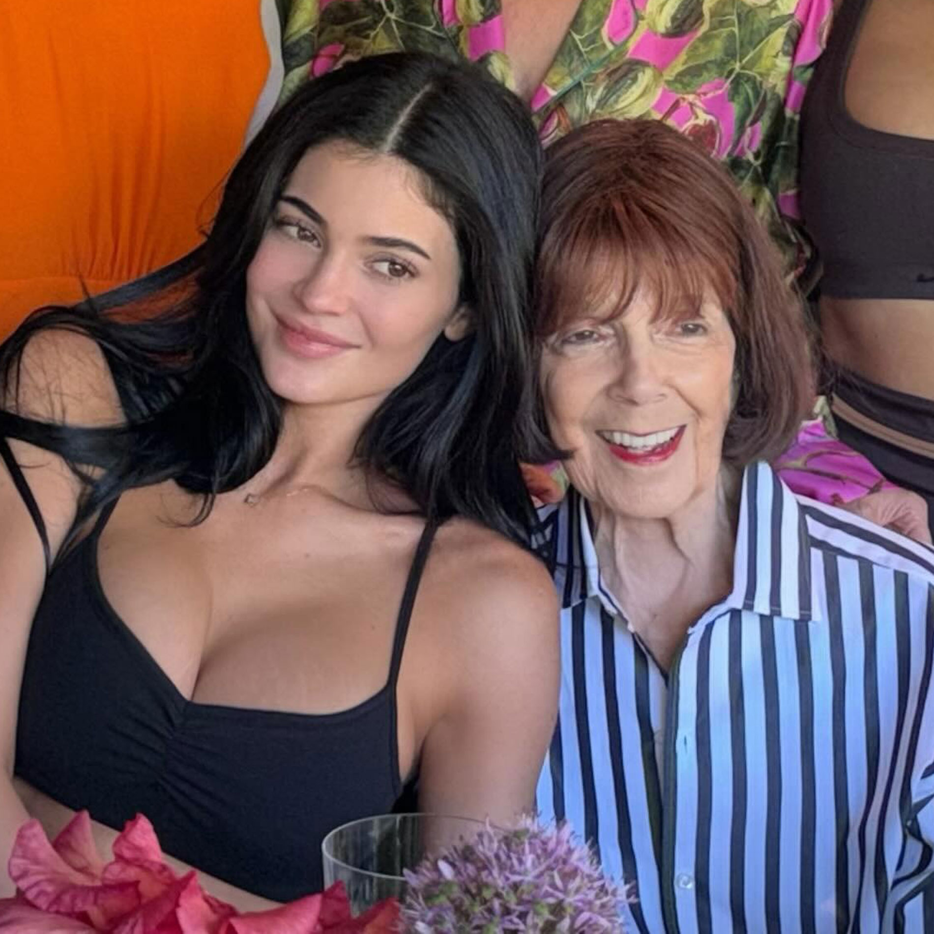 Kylie Jenner poses with her grandmother, MJ