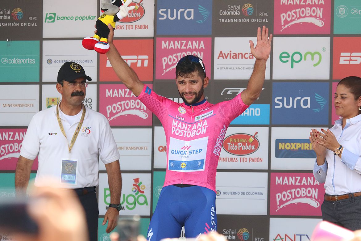 Fernando Gaviria (Quick-Step Floors) in the leader's jersey