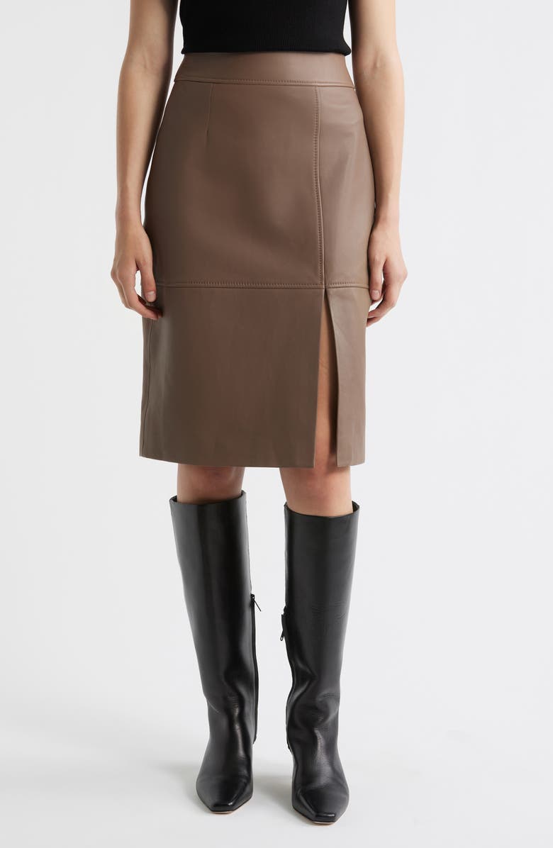 Setora Lambskin Leather Pencil Skirt