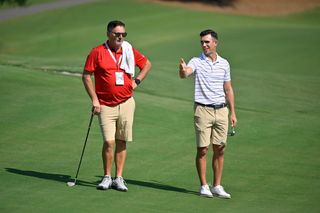 Mark Fulcher (left) and Billy Horschel at the Presidents Cup in 2022