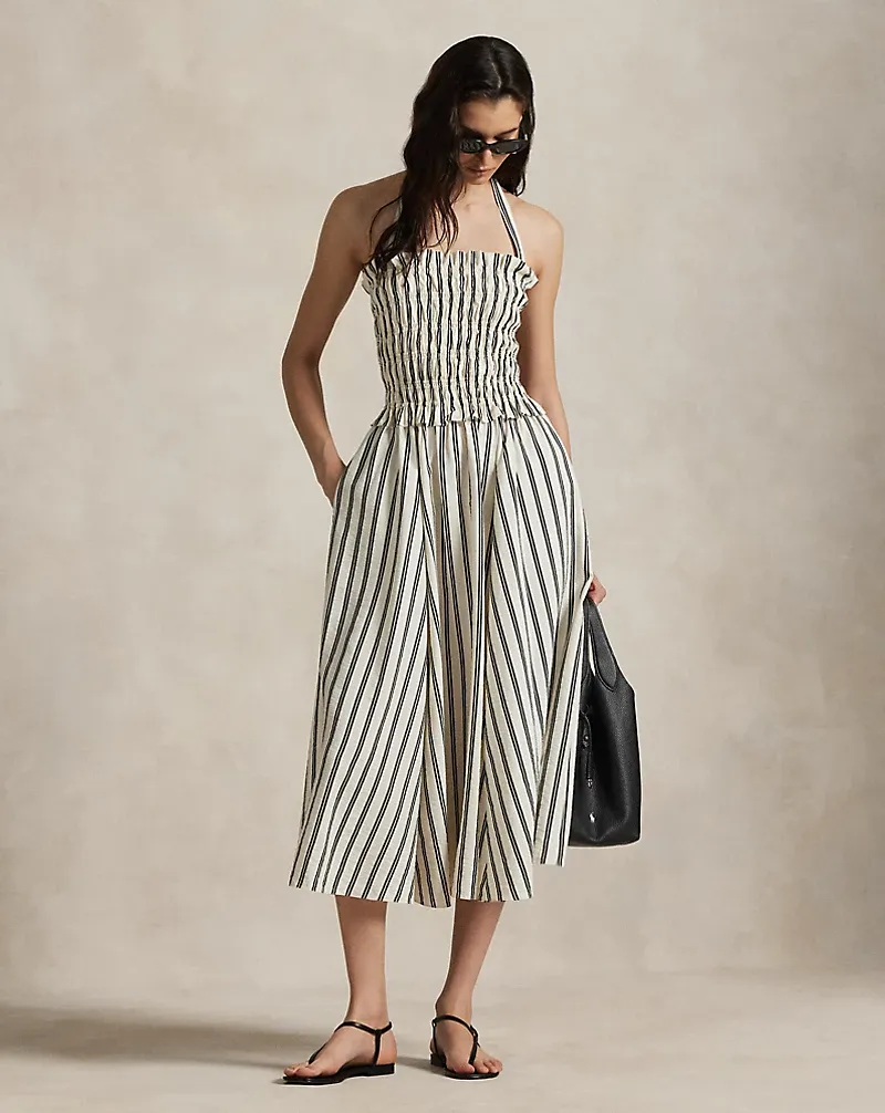 Striped Silk Blend Dress