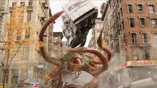 The Octopus Demon trashes a New York street in Doctor Strange in the Multiverse of Madness.