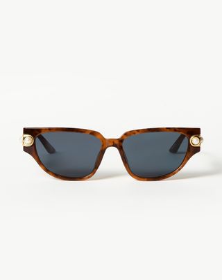 Le Specs Serpens Link Cat-Eye Sunglasses | Tortoiseshell/Pearl