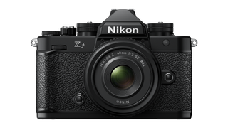 Nikon Z f with Z 40mm f/2 SE lens on white background