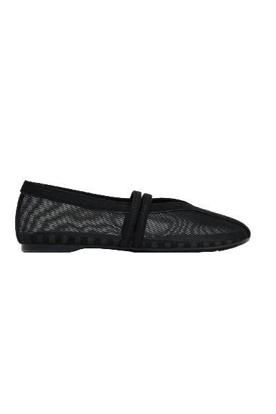 ZARA, Double Strap Mesh Ballet Flats